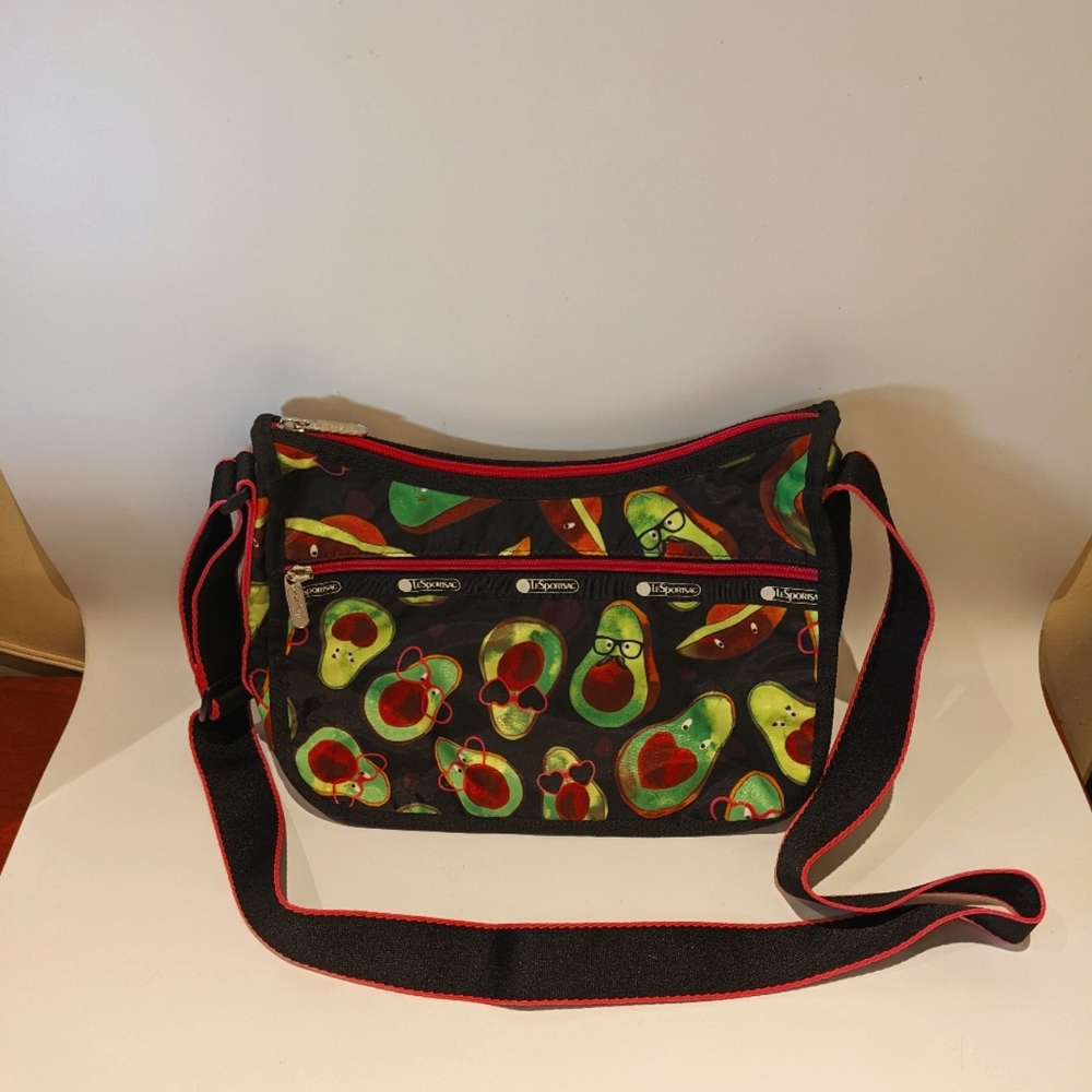 Cool Avocado Print Le Sportsac Crossbody Purse Bag